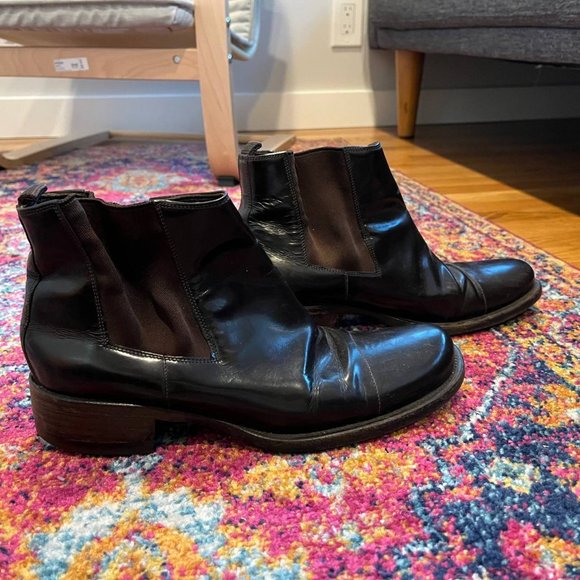 Prada Brown Leather Chelsea Boots - Picture 6 of 6